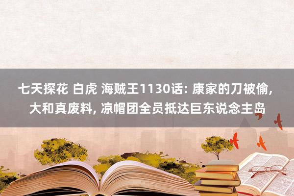 七天探花 白虎 海贼王1130话: 康家的刀被偷， 大和真废料， 凉帽团全员抵达巨东说念主岛