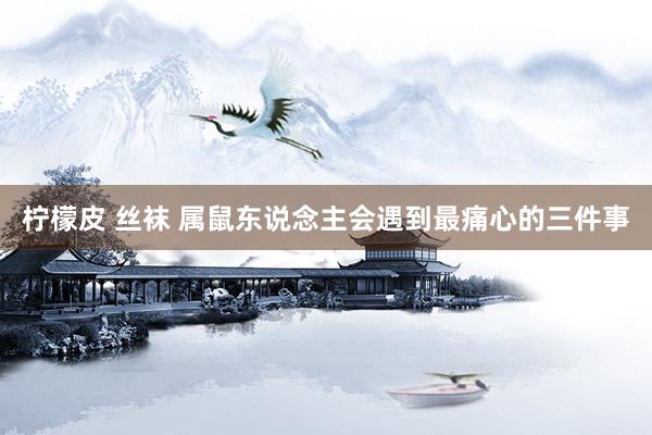 柠檬皮 丝袜 属鼠东说念主会遇到最痛心的三件事